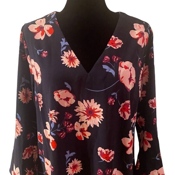 Mudpie‎ Navy Blue Floral Midi Dress - Picture 2 of 11